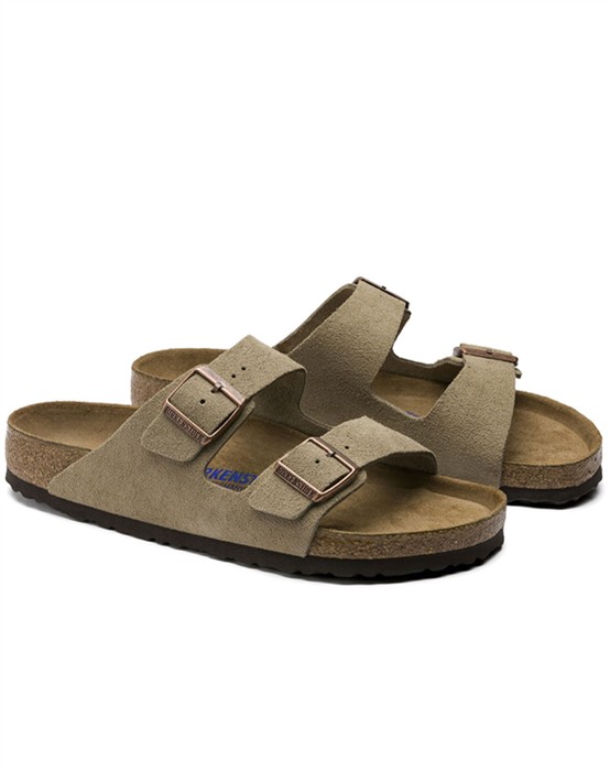 Arizona Suede Leather Sandal - Taupe - Men